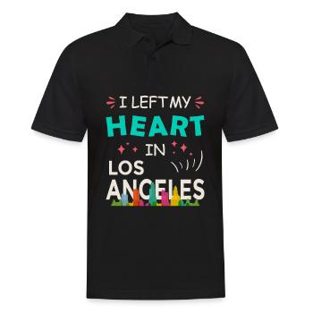 I left my heart in Los Angeles - Men's Polo Shirt - black - Front - Kai (181cm)