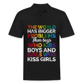 Gay Pride - Polo Homme - noir - Devant - Kai (181cm)