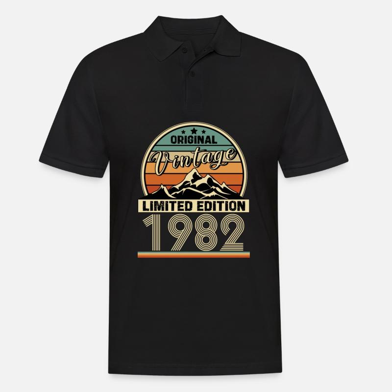 1982 - Männer Poloshirt - Schwarz