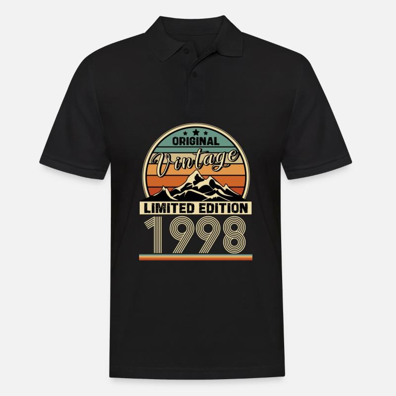 1998 - Männer Poloshirt - Schwarz