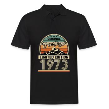 1973 - Männer Poloshirt - Schwarz - Vorne - Kai (181cm)