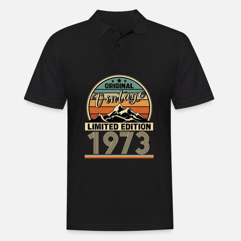 1973 - Männer Poloshirt - Schwarz