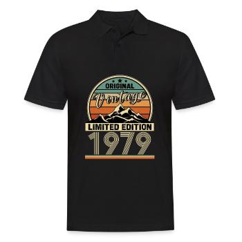 1979 - Männer Poloshirt - Schwarz - Vorne - Kai (181cm)