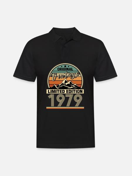 1979 - Männer Poloshirt - Schwarz