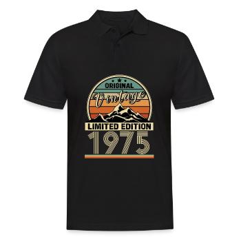 1975 - Men's Polo Shirt - black - Front - Kai (181cm)