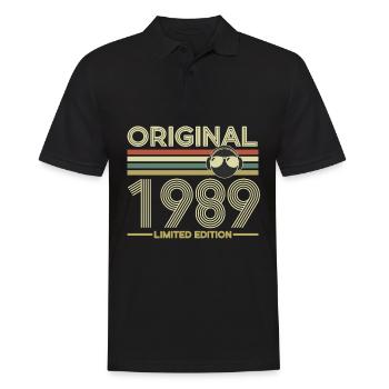 1989 - Männer Poloshirt - Schwarz - Vorne - Kai (181cm)