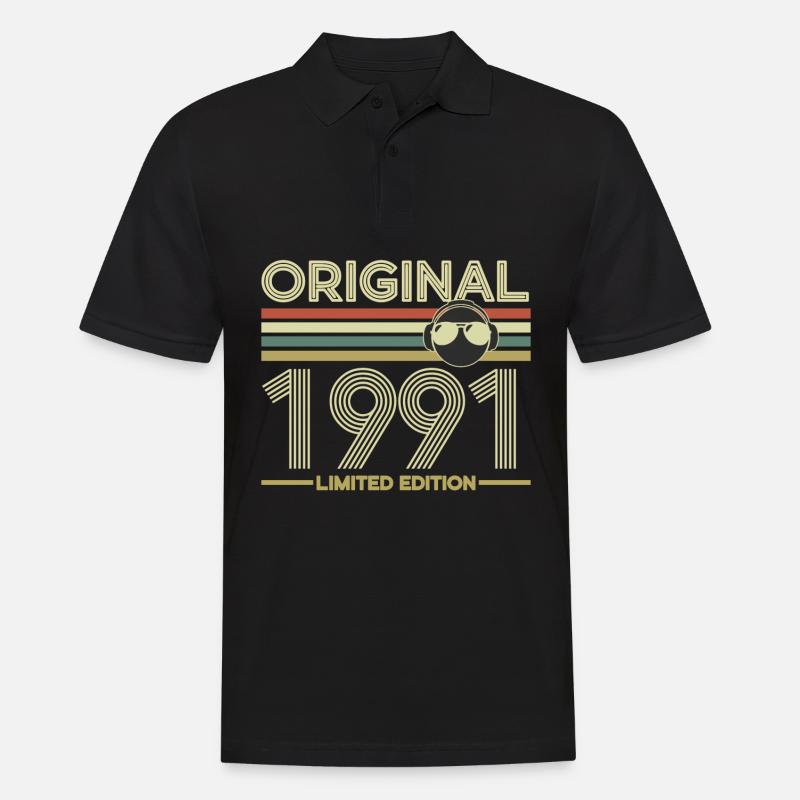 1991 - Männer Poloshirt - Schwarz
