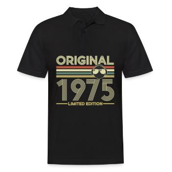 1975 - Men's Polo Shirt - black - Front - Kai (181cm)