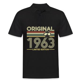 1963 - Männer Poloshirt - Schwarz - Vorne - Kai (181cm)