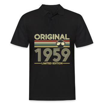 1959 - Men's Polo Shirt - black - Front - Kai (181cm)