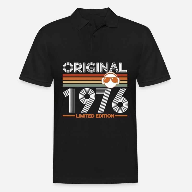 1976 - Miesten pikeepaita - musta