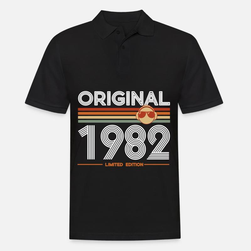 1982 - Männer Poloshirt - Schwarz