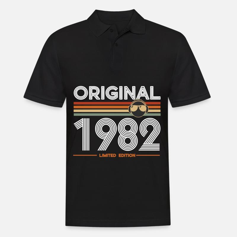 1982 - Männer Poloshirt - Schwarz