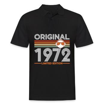1972 - Men's Polo Shirt - black - Front - Kai (181cm)