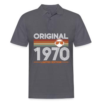 1970 - Men's Polo Shirt - charcoal grey - Front - Nico (186cm)