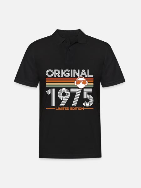 1975 - Men's Polo Shirt - black