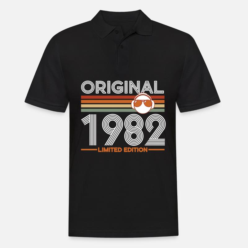1982 - Männer Poloshirt - Schwarz