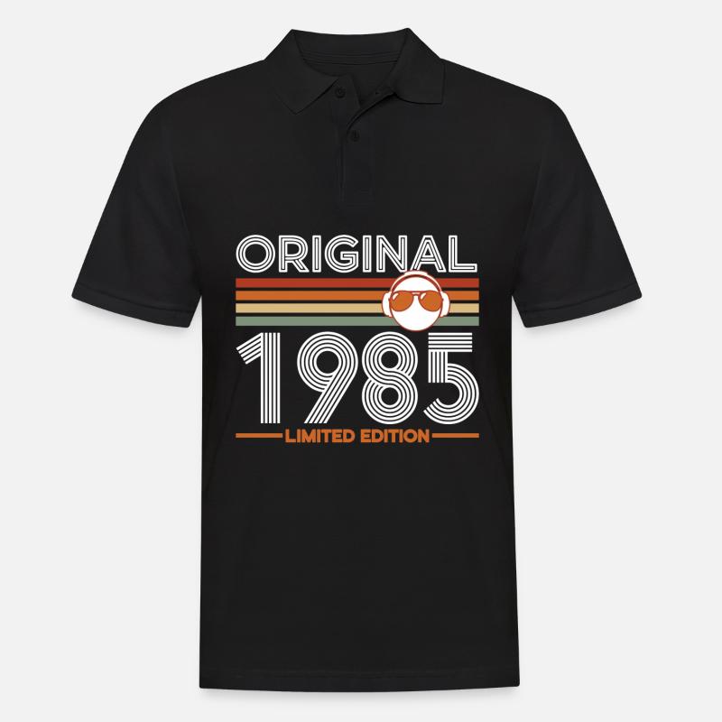 1985 - Männer Poloshirt - Schwarz