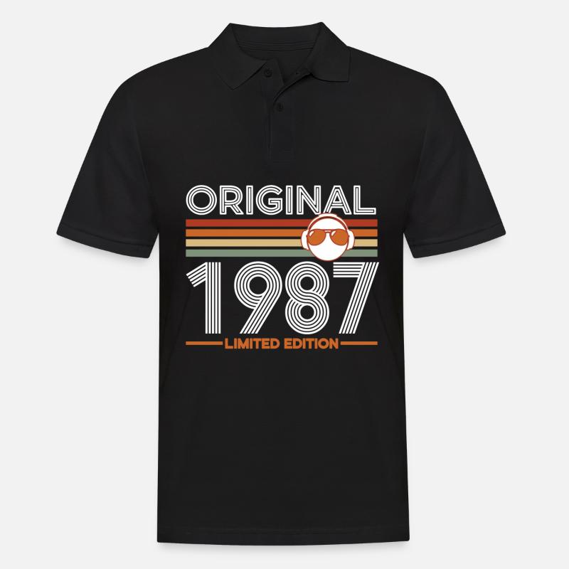 1987 - Männer Poloshirt - Schwarz