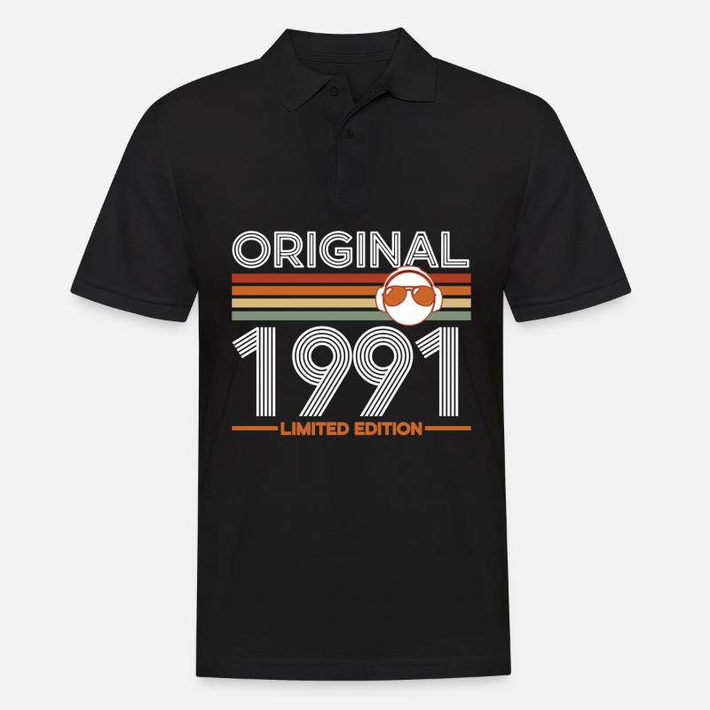 1991 - Männer Poloshirt - Schwarz