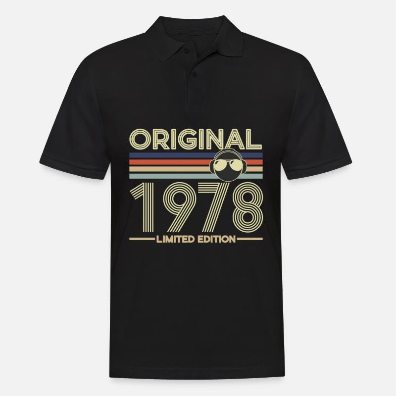 1978 - Männer Poloshirt - Schwarz