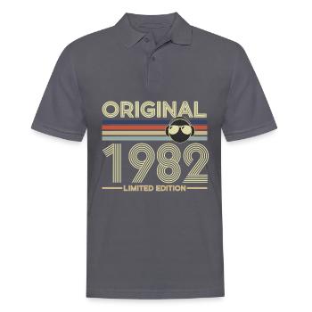 1982 - Männer Poloshirt - Anthrazit - Vorne - Nico (186cm)