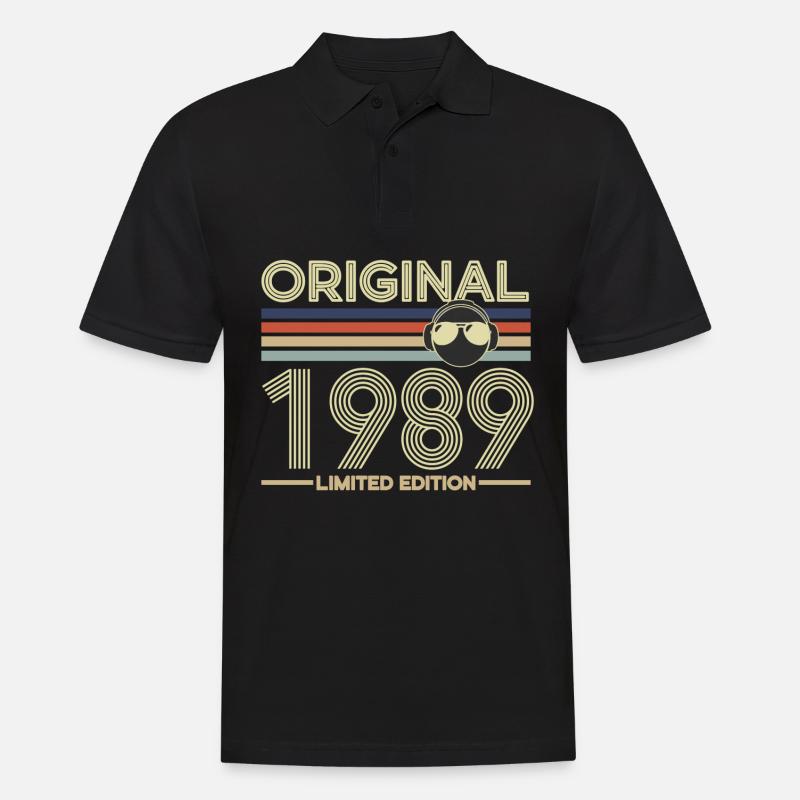 1989 - Männer Poloshirt - Schwarz