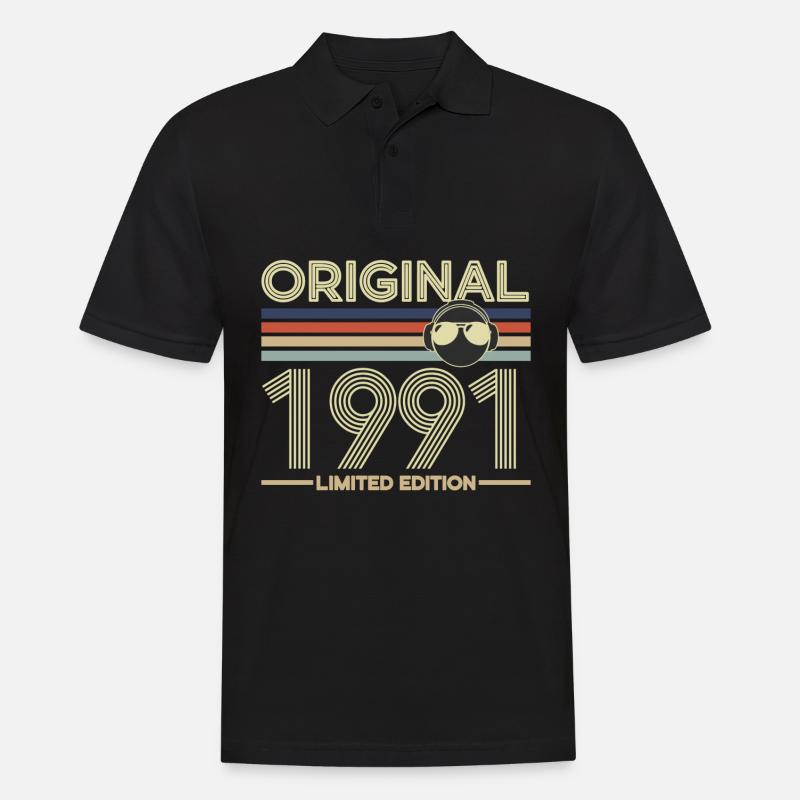 1991 - Männer Poloshirt - Schwarz