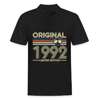 1992 - Männer Poloshirt - Schwarz - Vorne - Kai (181cm)