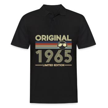 1965 - Men's Polo Shirt - black - Front - Kai (181cm)