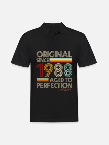 1988 - Men's Polo Shirt - black