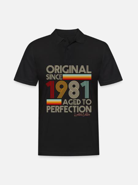 1981 - Männer Poloshirt - Schwarz