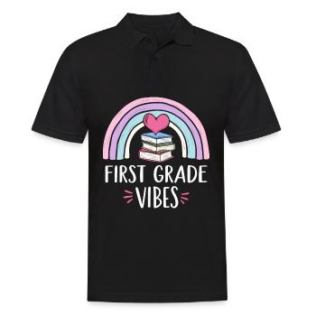 Erste Klasse Stimmung - Männer Poloshirt - Schwarz - Vorne - Kai (181cm)