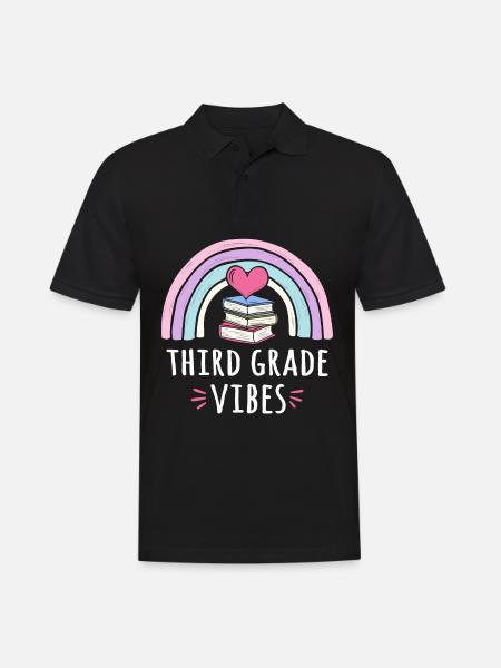 Third Grade Vibes - Men's Polo Shirt - black