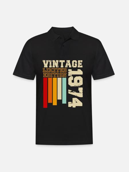 1974 - Men's Polo Shirt - black