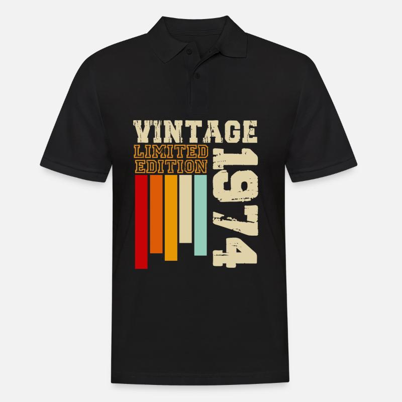 1974 - Männer Poloshirt - Schwarz