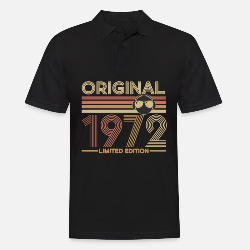1972 - Männer Poloshirt - Schwarz