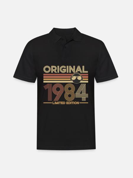 1984 - Men's Polo Shirt - black