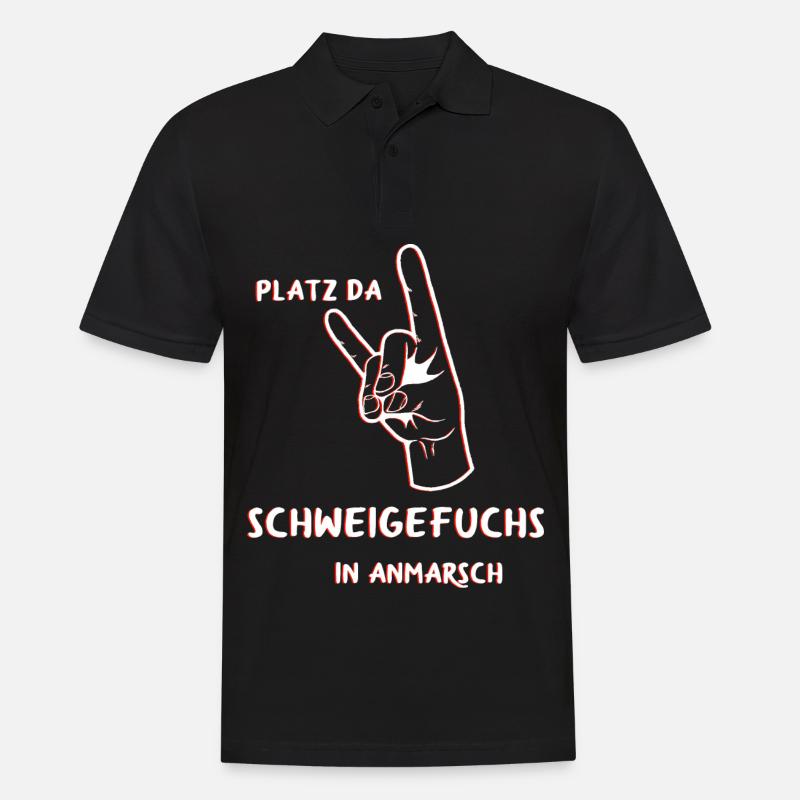 Schweigefuchs Leisefuchs Erzieher Lehrer - Männer Poloshirt - Schwarz
