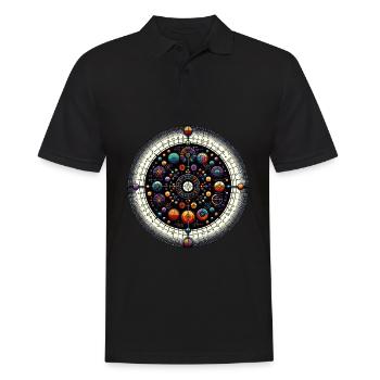 Mystic Zodiac Celestial Sphere - Men's Polo Shirt - black - Front - Kai (181cm)
