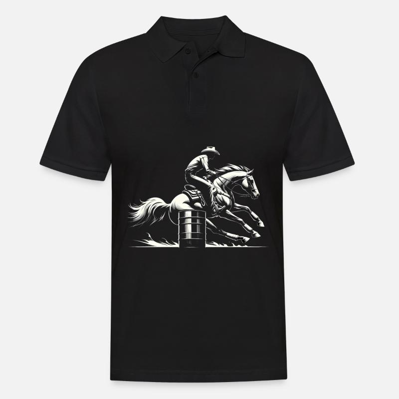 Barrel Racing Dynamism - Men's Polo Shirt - black