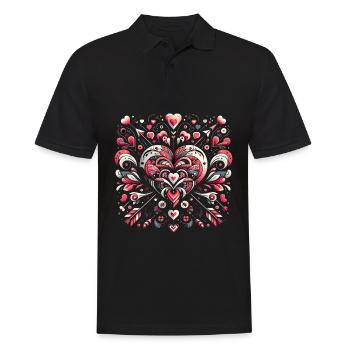 Coeur Fusion Elégance - Polo Homme - noir - Devant - Kai (181cm)