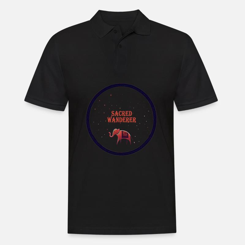 Heilige Elefanten-Odyssee - Männer Poloshirt - Schwarz
