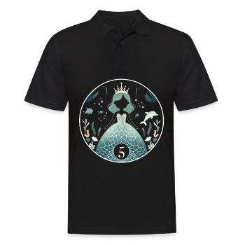 Meerjungfrau Prinzessin Magie - Männer Poloshirt - Schwarz - Vorne - Kai (181cm)