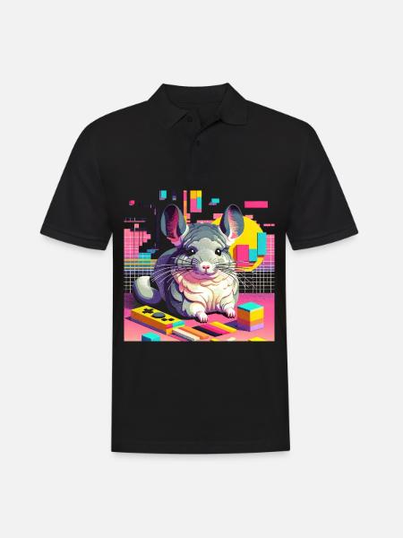 Joie Chinchilla Rétro - Polo Homme - noir