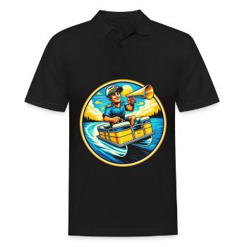 Capitaine nautique Joy - Polo Homme - noir - Devant - Kai (181cm)