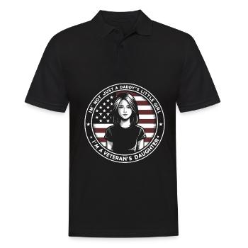 Patriotisches Pride-Emblem - Männer Poloshirt - Schwarz - Vorne - Kai (181cm)