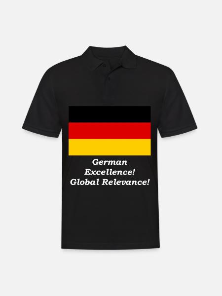 German Excellence! - Global Relevance! - Men's Polo Shirt - black