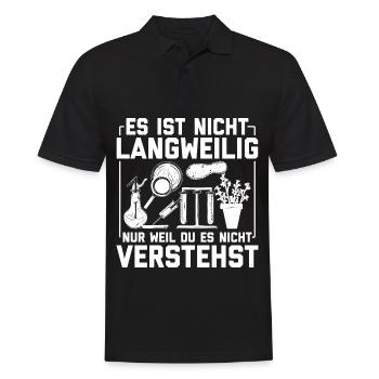 Biologen Sprüche | Biologie Wissenschaft Geschenke - Männer Poloshirt - Schwarz - Vorne - Kai (181cm)