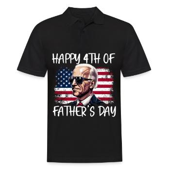 Joe Biden Happy 4th Of Father's Day - Männer Poloshirt - Schwarz - Vorne - Kai (181cm)